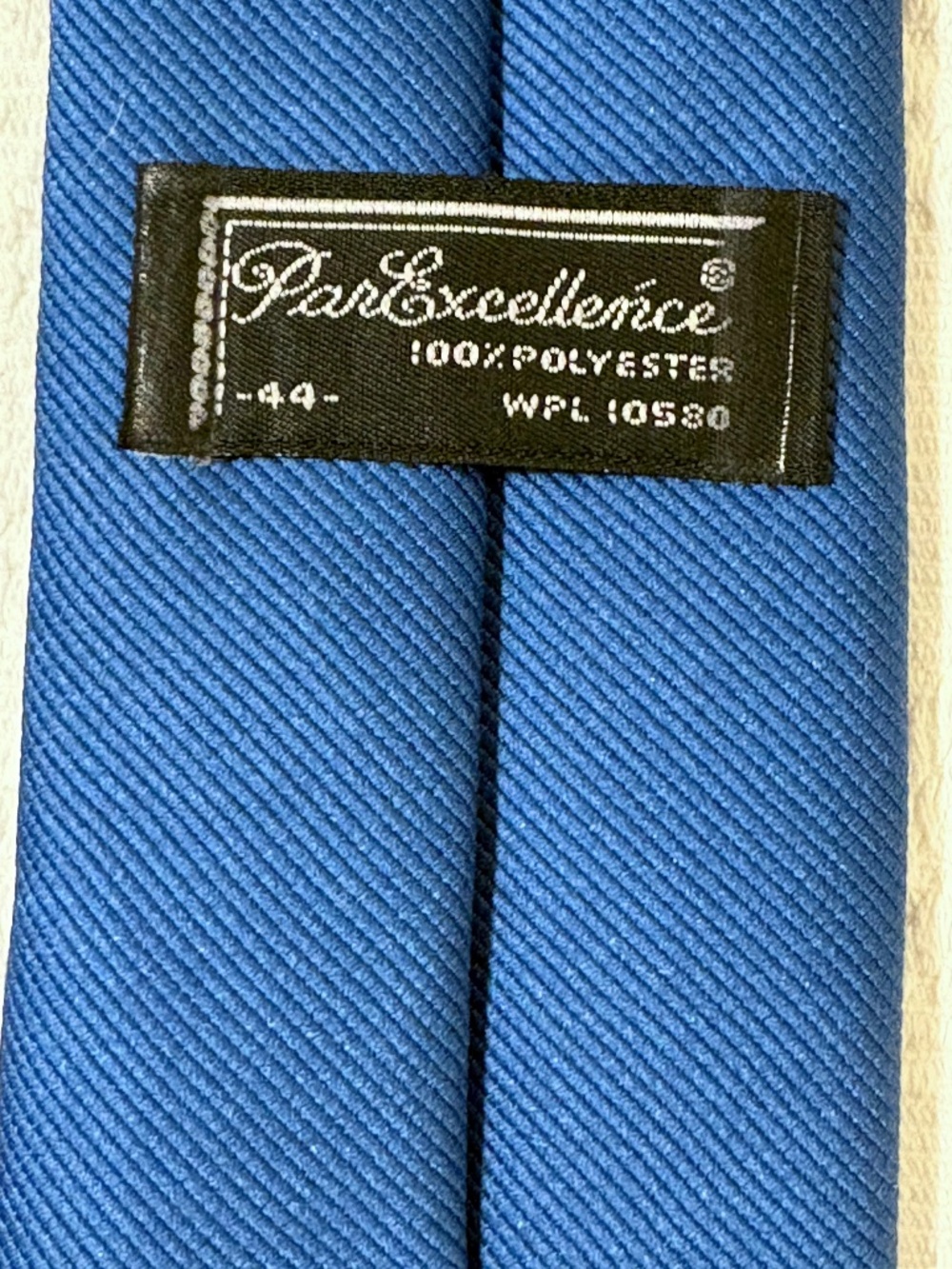 Par Excellence Vintage Royal Blue Solid Narrow Necktie 2.5” wide